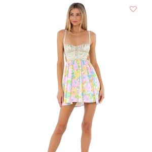 For Love and Lemons “Emily” Backless Floral Dress NWT